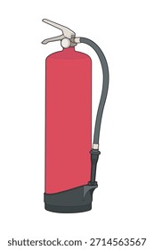 Vector extintor para equipos de seguridad de emergencia, protección contra incendios y prevención de riesgos.
