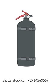Vector extintor para equipos de seguridad de emergencia, protección contra incendios y prevención de riesgos.
