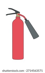 Fire extinguisher vector for emergency safety equipment, fire protection, and hazard prevention.
