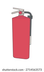 Vector extintor para equipos de seguridad de emergencia, protección contra incendios y prevención de riesgos.
