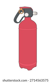 Fire extinguisher vector for emergency safety equipment, fire protection, and hazard prevention.
