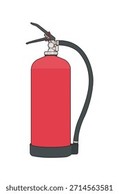 Vector extintor para equipos de seguridad de emergencia, protección contra incendios y prevención de riesgos.
