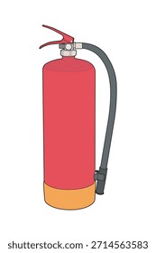 Fire extinguisher vector for emergency safety equipment, fire protection, and hazard prevention.
