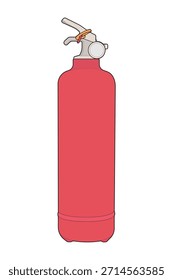 Vector extintor para equipos de seguridad de emergencia, protección contra incendios y prevención de riesgos.
