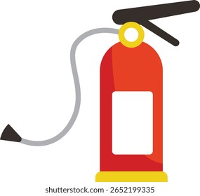 Ilustração plana do vetor de extintor de incêndio