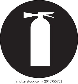 fire extinguisher vector icon black background