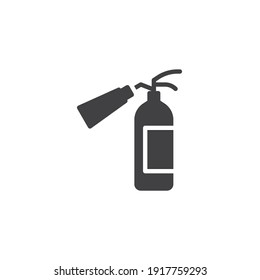 Fire extinguisher vector icon. filled flat sign for mobile concept and web design. Extinguisher glyph icon. Symbol, logo illustration. Vector graphics