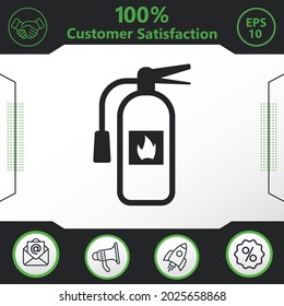 Icono vectorial de extinción de incendios elementos gráficos para su trabajo - Diseño moderno