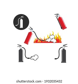 web de plantilla de diseño de ilustración de icono de extintor de incendios