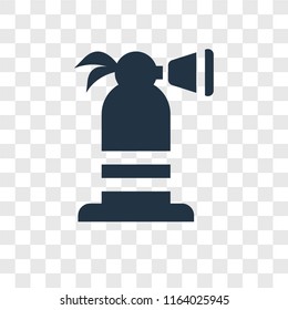 Fire extinguisher vector icon isolated on transparent background, Fire extinguisher logo concept