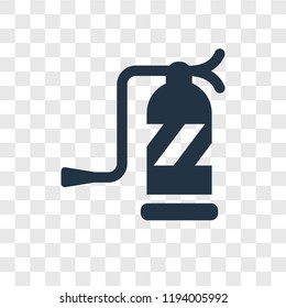 Fire extinguisher vector icon isolated on transparent background, Fire extinguisher transparency logo concept