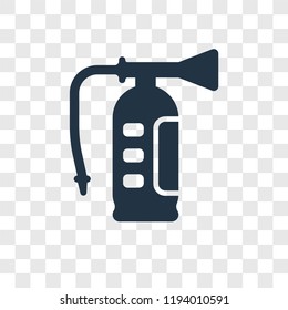 Fire extinguisher vector icon isolated on transparent background, Fire extinguisher transparency logo concept