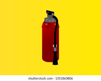 fire extinguisher Vector, icon, logo and yellow background