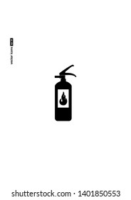 Fire extinguisher - vector icon on white background. Symbol for web, infographics, print design and mobile UX/UI kit. Vector illustration, EPS10.