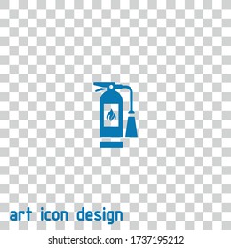 icono del vector del extinguidor de incendios en fondo aislado