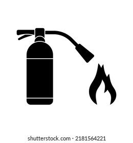 Fire extinguisher vector icon on white background
