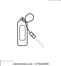 Fire extinguisher vector icon in outline 