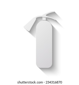 fire extinguisher vector icon - paper illustration