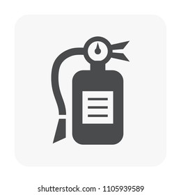 Fire extinguisher vector icon. Security or safety equipment with cylinder bottle tank include powder chemical i.e.carbon dioxide co2 for firefighter rescue in emergency or protection, prevention fire.