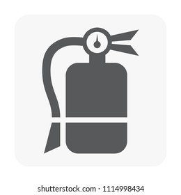 Fire extinguisher vector icon. Security or safety equipment with cylinder bottle tank include powder chemical i.e.carbon dioxide co2 for firefighter rescue in emergency or protection, prevention fire.