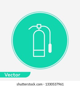 Fire extinguisher vector icon sign symbol