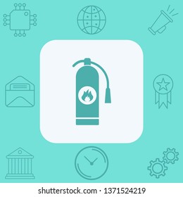 Fire extinguisher vector icon sign symbol