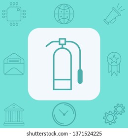 Fire extinguisher vector icon sign symbol