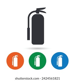 Plantilla de icono de vector de extintor de incendios