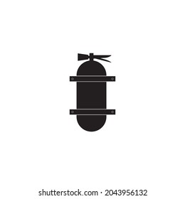 fondo blanco del icono del vector del extinguidor de incendios