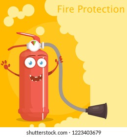 fire extinguisher, vector illustration