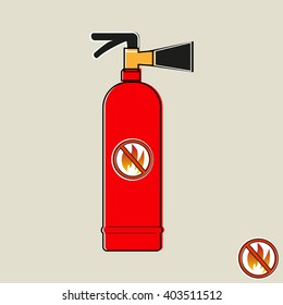 Fire extinguisher vector illustration.