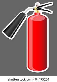 Fire extinguisher. Vector illustration.