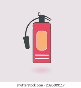 Fire Extinguisher Vector Illustration. Emergency Equipment Icon Template. 