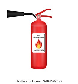Fire Extinguisher Vector Illustration Isolated on White Background. 