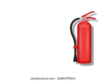 Fire Extinguisher Vector Illustration Isolated on White Background. 