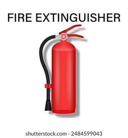 Fire Extinguisher Vector Illustration Isolated on White Background. 