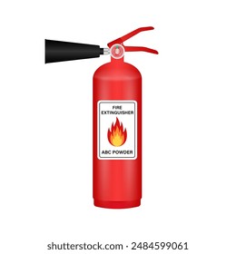 Fire Extinguisher Vector Illustration Isolated on White Background. 