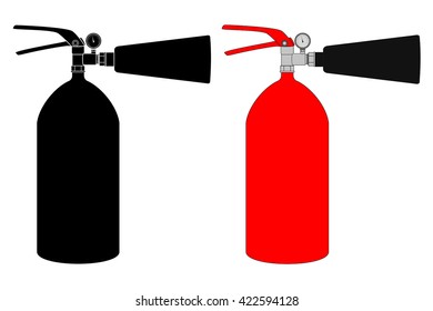 Fire extinguisher. Vector illustration isolated on white background