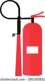 Fire extinguisher vector illustration. Object to use in times of danger such as