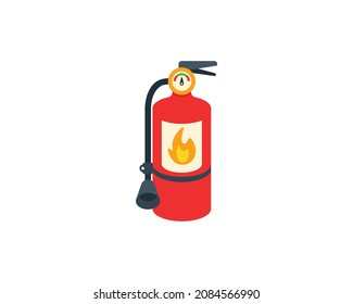 Icono aislado del vector de extinguidor de incendios. Ilustración emoticono de extinguidor de incendios. Emoticono aislado del vector de extinción de incendios