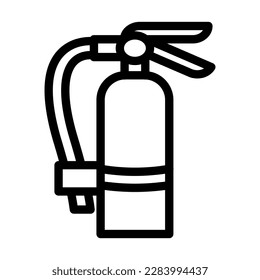 Diseño de icono de línea vectorial de extinción de incendios