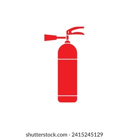 Ilustración del icono de la línea vectorial de extinción de incendios.