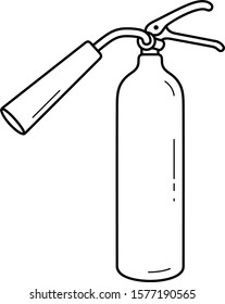 Fire extinguisher. Vector outline icon.