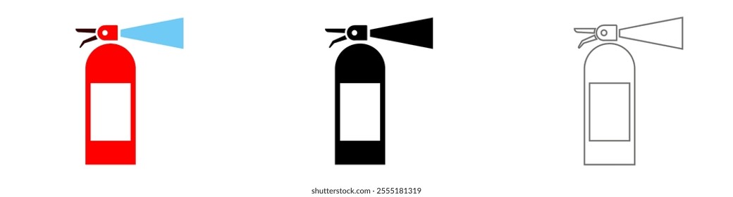 fire extinguisher vector pictogram sign icon symbol ui and ux design, glyphs and stroke line