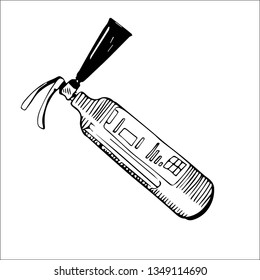 fire extinguisher vector sketch