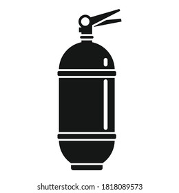 Icono de agua del extinguidor de incendios. Ilustración simple del icono del vector de extinción de incendios para el diseño web aislado en fondo blanco