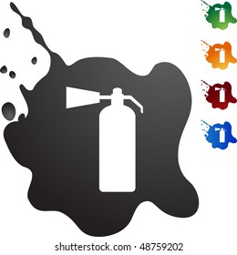 Fire Extinguisher web button isolated on a background.