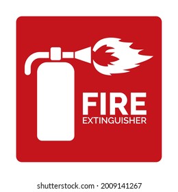 "Fire extinguisher". A white fire extinguisher, on a red background. Draw and text, sublimation design and Vector T-shirt fashion design.