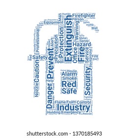 fire extinguisher word cloud. tag cloud about fire extinguisher