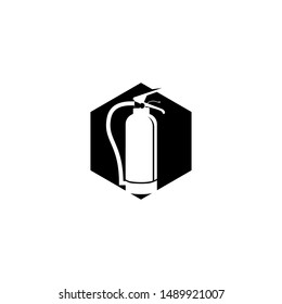 fire extinguishers design black vector